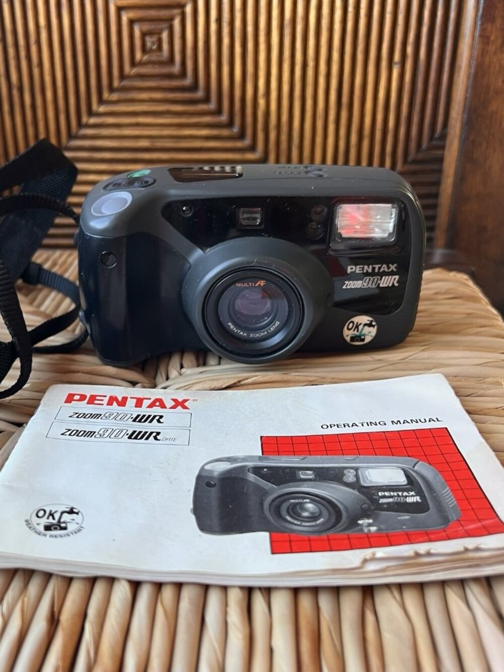 Pentax ZOOM 90-WR 35mm Film Camera Black Point & Shoot From Japan NEW BATTERIES